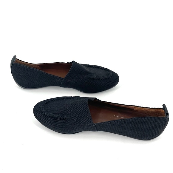 Donald Pliner Black Minimal Flats Loafers Stretch Knit Flat - Picture 3 of 8